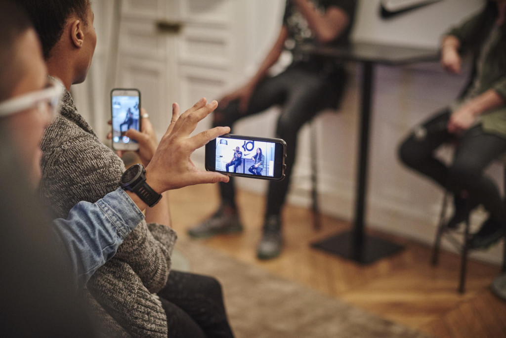 Select media and local sneakerheads were surprised when Durant and designer Leo Chang stopped by to meet them and watch a Eurobasket game.