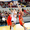 Jeff Chan drives to the basket. Photo by Mark Cristino